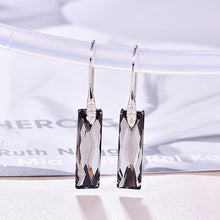 Load image into Gallery viewer, Rectangular geometric crystal earrings s925 sterling silver earrings
