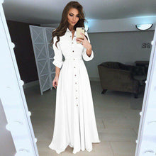 Load image into Gallery viewer, New Solid Color Long Shirt Dress
