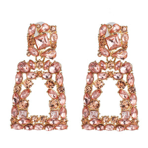 Geometric earrings personality diamond earrings