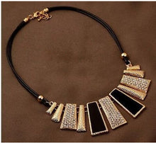 Load image into Gallery viewer, Exaggerated Necklace Irregular Geometric Necklace Frosted Leather Cord
