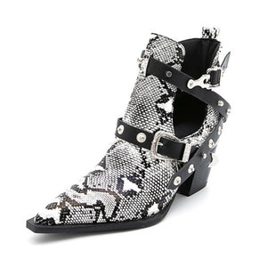 Pointed Toe Single Boots Studded Western Cowboy Boots