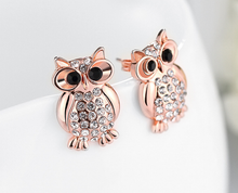 Load image into Gallery viewer, Fashion earrings owl earrings  stud earrings
