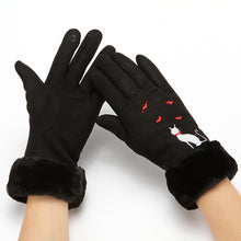 Load image into Gallery viewer, Gloves women winter suede gloves
