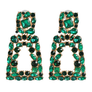 Geometric earrings personality diamond earrings