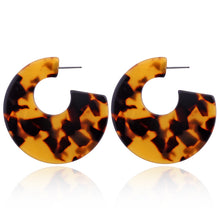 Load image into Gallery viewer, Leopard Earrings acrylic circle geometric Earrings
