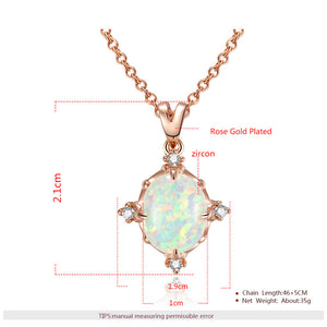Opal Diamond Necklace