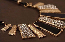 Load image into Gallery viewer, Exaggerated Necklace Irregular Geometric Necklace Frosted Leather Cord
