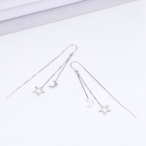 Long Tassel Earrings Round Face Slimming Earrings