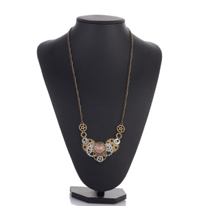 European And American Vintage Necklace Gear Pendant Necklace
