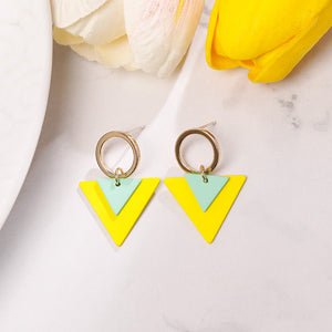 Personalized Net Red Long Tassel Earrings Yellow Earrings  Earrings