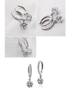 Earrings fashion heart and arrow full of zircon earrings earrings