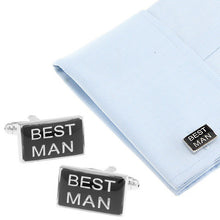 Load image into Gallery viewer, Letter cufflinks good man letter cufflinks drip letters cufflinks best man cufflinks
