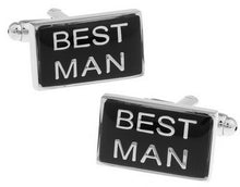 Load image into Gallery viewer, Letter cufflinks good man letter cufflinks drip letters cufflinks best man cufflinks
