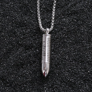 Bullet titanium steel necklace