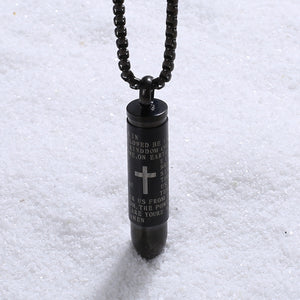 Bullet titanium steel necklace