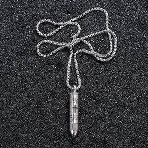 Bullet titanium steel necklace