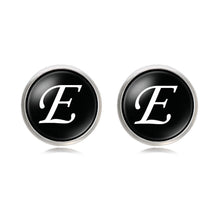 Load image into Gallery viewer, Letter Time Gem French Cufflinks Silver Men&#39;s Shirt Cufflinks
