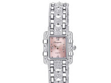 Load image into Gallery viewer, Roman style watch square diamond-studded steel watch 68 movement watch
