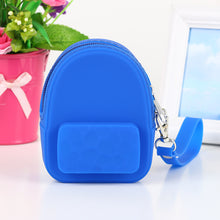 Load image into Gallery viewer, Lovely silicone earphone backpack portable handbag, handbag, handbag, purse, zero purse, children&#39;s candy color key bag manufacturer
