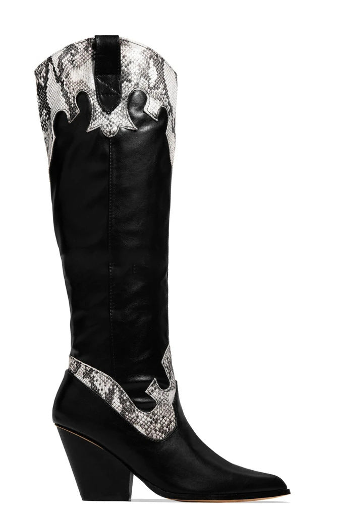 Fashion Women's Simple Leather Knight Boots