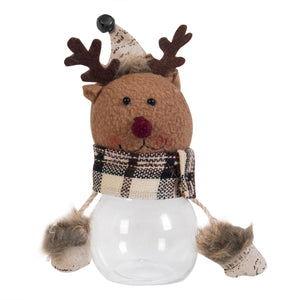 2021 new Christmas decorations, canister, canister, snow man, elk trumpet