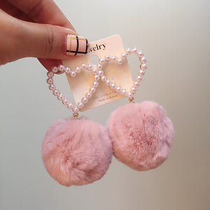 Hair Ball Earrings