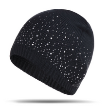 Load image into Gallery viewer, Europe and the United States new ladies multi-color point drill head knit hat autumn and winter knit hat warm wool hat

