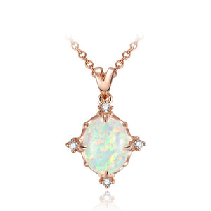 Opal Diamond Necklace