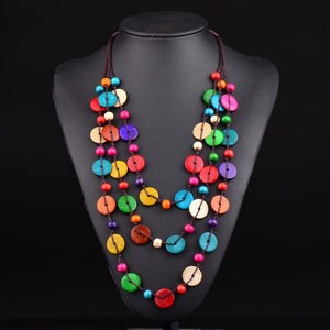 Bohemian ethnic necklace pendant