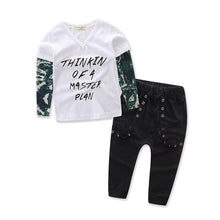 Load image into Gallery viewer, Samgami Baby Cross-border Children&#39;s Clothing Spring And Autumn Boys&#39; Suit Trendy Child Fashion Print Top Trousers 2-piece Set
