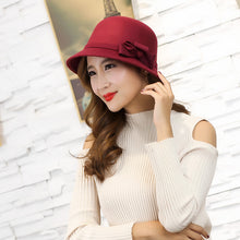 Load image into Gallery viewer, New fashion Korean sunscreen sun shading hat in autumn and winter imitation wool hat leisure outdoor hair basin cap
