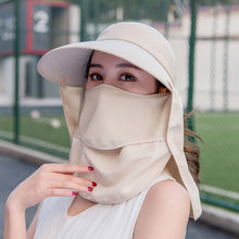 Load image into Gallery viewer, Sun Hats For Women Summer Sun Visor Hat With Big Heads Wide Brim Beach Hat Omnibearing UV Female Caps Face Neck Protection
