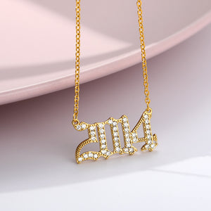 Year number necklace