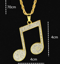 Load image into Gallery viewer, Note necklace pendant
