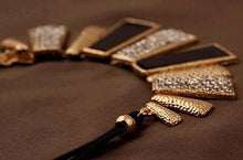 Load image into Gallery viewer, Exaggerated Necklace Irregular Geometric Necklace Frosted Leather Cord
