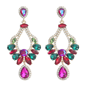 Alloy Diamond Geometric Earrings Earrings Female European And American Earrings