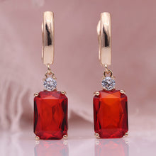 Load image into Gallery viewer, Square Long Earrings Women Natural Zirconium Earrings Earrings

