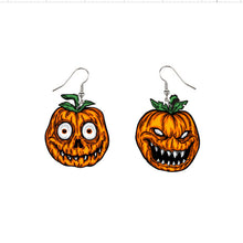 Load image into Gallery viewer, Halloween Earrings Smiley Pumpkin Earrings
