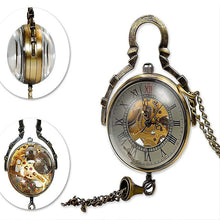 Load image into Gallery viewer, Crystal ball mechanical pocket watch
