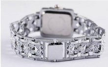 Load image into Gallery viewer, Roman style watch square diamond-studded steel watch 68 movement watch
