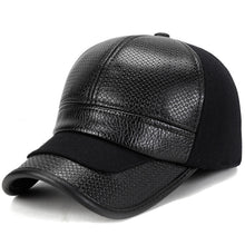 Load image into Gallery viewer, Winter Middle-aged And Elderly Leather Baseball Cap
