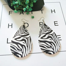 Load image into Gallery viewer, Retro wooden drop earrings female drop earrings carved exaggerated ear jewelry
