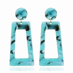 Geometric trapezoidal acetate earrings earrings