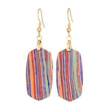 Load image into Gallery viewer, Earrings Boho Striped Emperor Stone Earrings Rainbow Color
