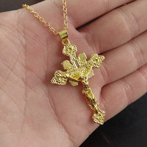 Crucifix pendant necklace
