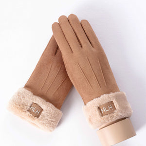 Suede gloves for ladies