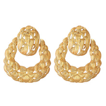 Load image into Gallery viewer, Geometric Hollow Leaf-shaped Earrings Personalized Female Earrings

