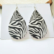 Load image into Gallery viewer, Retro wooden drop earrings female drop earrings carved exaggerated ear jewelry
