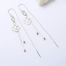 Load image into Gallery viewer, Geometric Earrings Simple Temperament Zircon Sterling Silver Earrings
