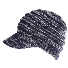 Load image into Gallery viewer, Knitted Baseball Cap Messy Bun Beanie Women Ponytail Beanies Autumn Winter Hats Female Soft Knitting Caps Warm Ladies Skullies
